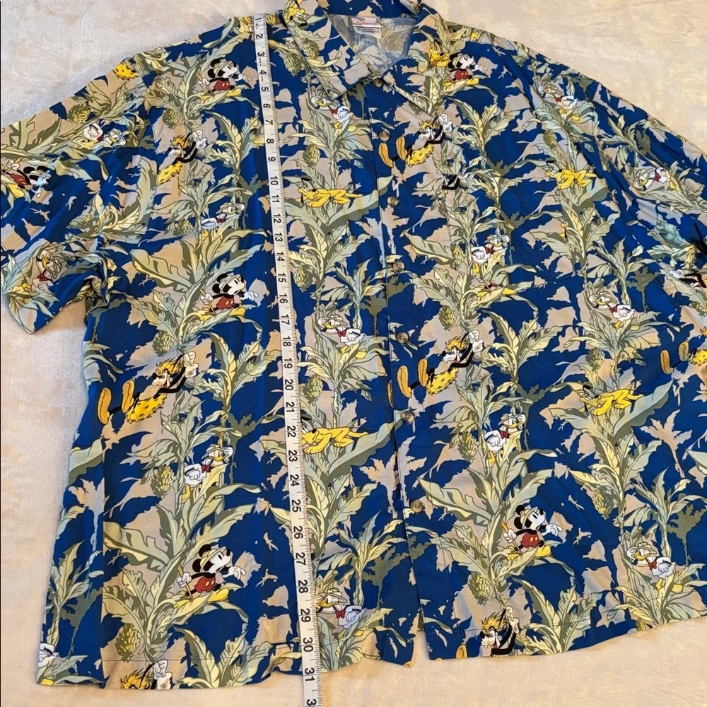 Disney Hawaiian Shirt Vintage Mickey Donald Goofy animal kingdom men’s XL safari - Picture 4 of 11